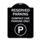 Signmission Reserved Parking Compact Car Parking Heavy-Gauge Aluminum Sign, 24" x 18", BW-1824-23154 A-DES-BW-1824-23154 - alternate 1